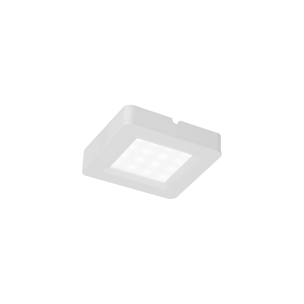 Spot De Sobrepor/embutir Nordecor Lyas Quadrado Led 2w Bivolt Branco 3000k Luz Amarela