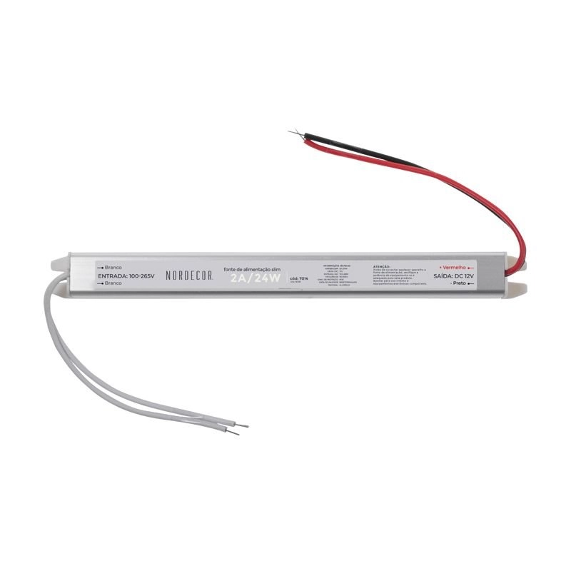Fonte Slim Para Fita Led 12v 2a / 24w Bivolt