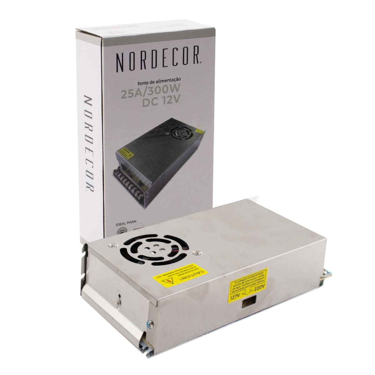 Fonte De Alimentação Chaveada 12v 300w 25a Bivolt 7027 Nordecor St3126