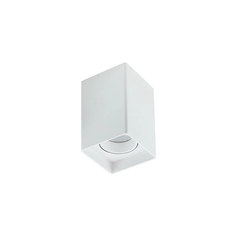 Spot De Sobrepor Nordecor Loch Mr16 Gu10 Quadrado Bivolt Branco