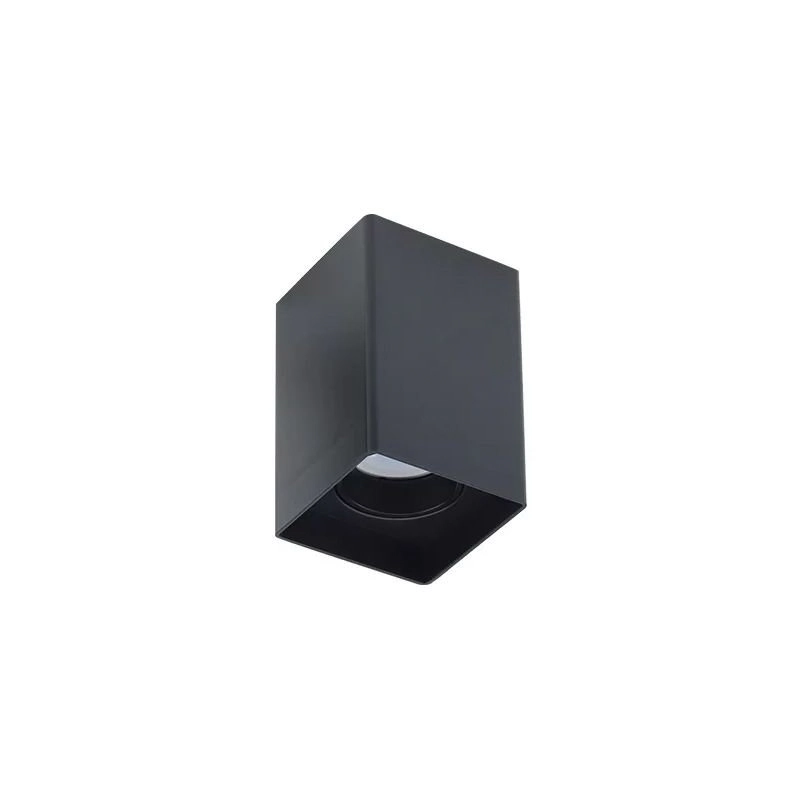 Spot De Sobrepor Nordecor Loch Mr16 Gu10 Quadrado Bivolt Preto