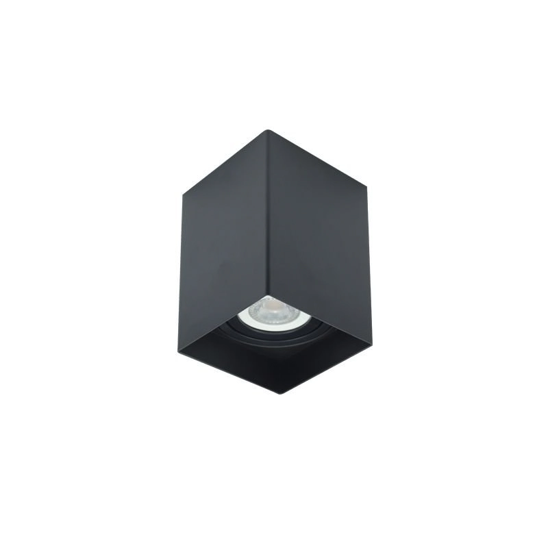 Spot De Sobrepor Nordecor Loch Par 20 E27 Quadrado Bivolt Preto