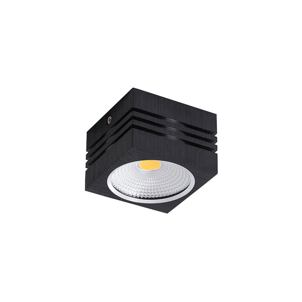 Spot De Sobrepor Nordecor Viena Led 10w Bivolt Preto 3000k Luz Amarela