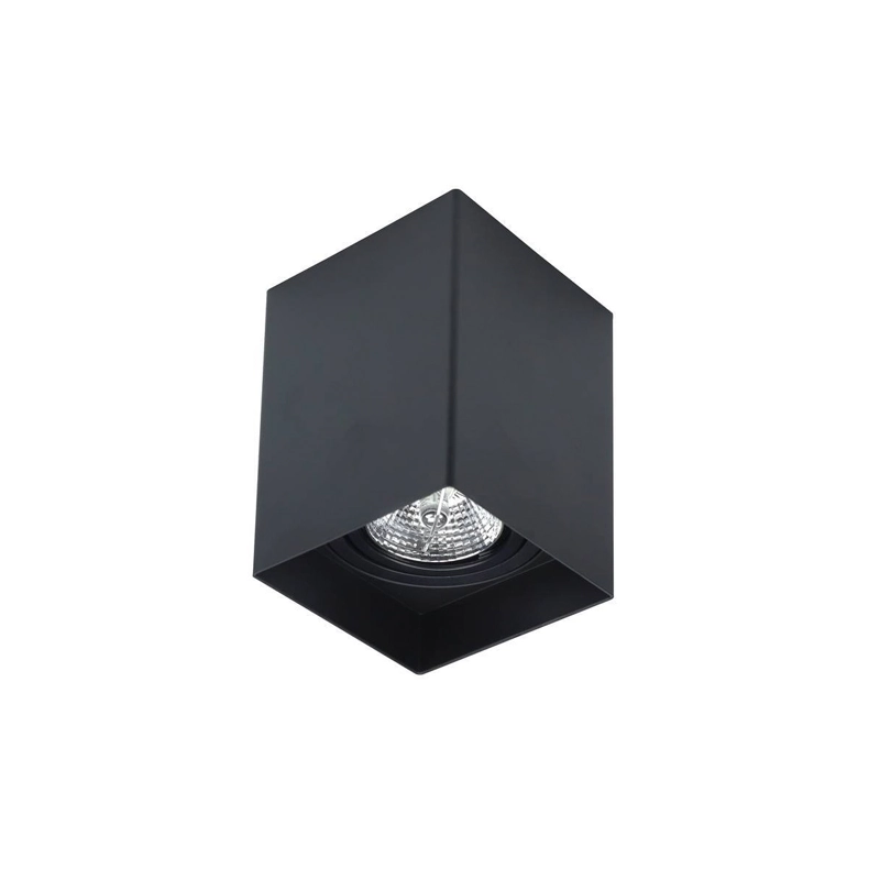 Spot De Sobrepor Nordecor Loch Ar70 Gu10 Quadrado Bivolt - Preto - Único