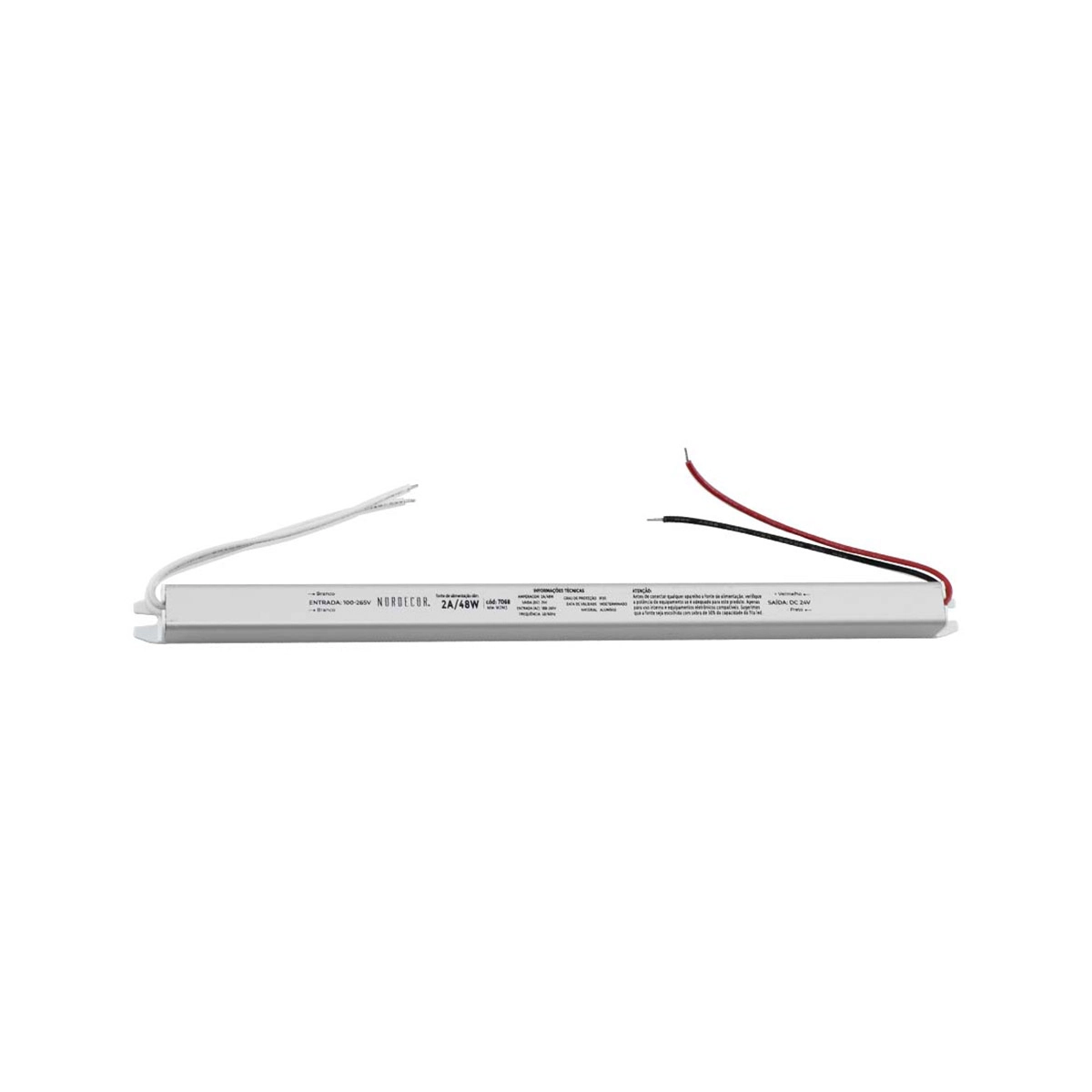 Fonte De Alimentação Slim 24v 2a 48w 7068 Nordecor St3021