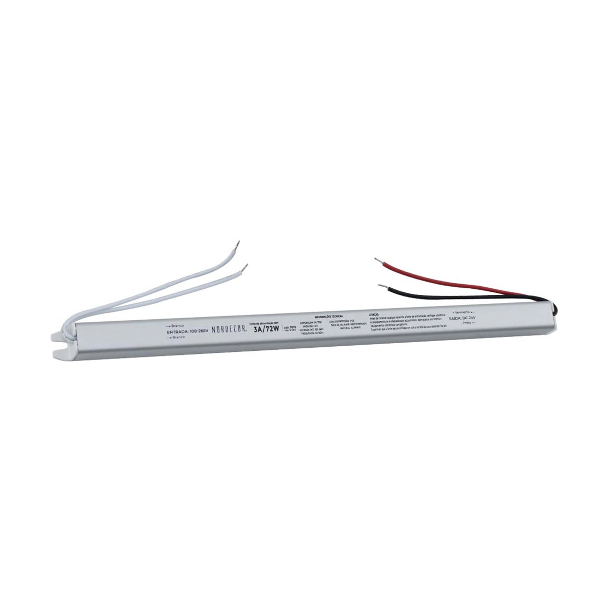 Fonte De Alimentação Slim 24v 3a 72w 7070 Nordecor  St3021