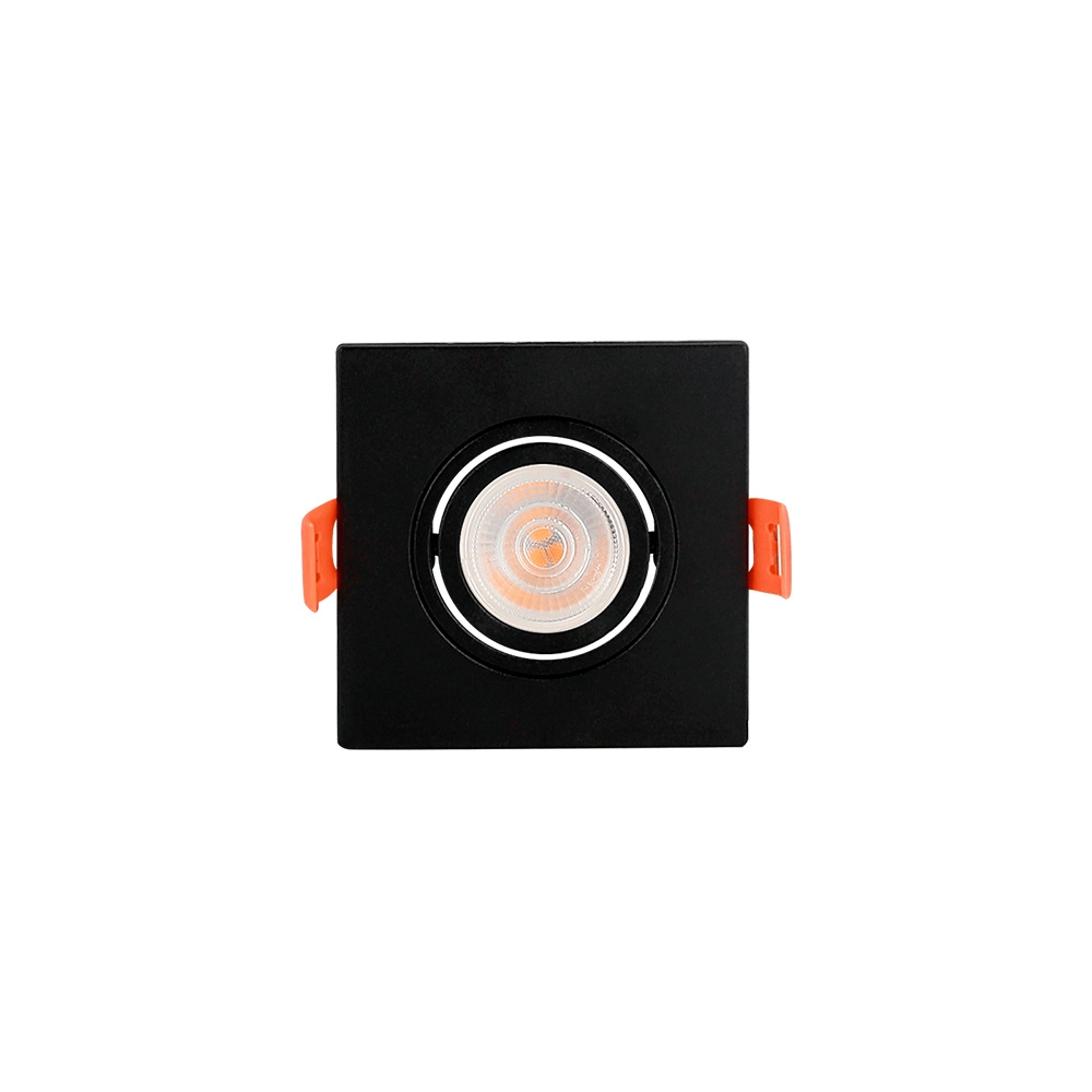 Spot De Embutir Plano Mbled Para 1 Lâmpada Mr11 Quadrado Preto