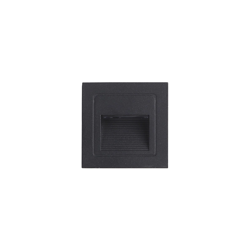 Balizador Embutir Linder Quadrado  3w 3000k 320lm Ip65 Preto-nordecor
