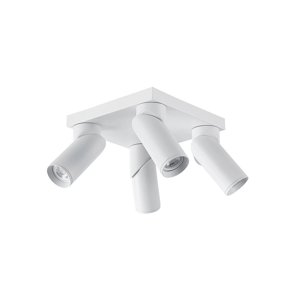 Spot Direcionável De Sobrepor Nordecor Piere 4 Com Canopla Mr16 Gu10 Bivolt Branco