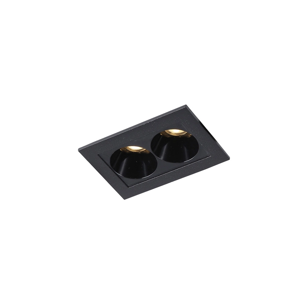 Spot De Embutir Nordecor Powerus Led 4w Bivolt Preto 3000k Luz Amarela