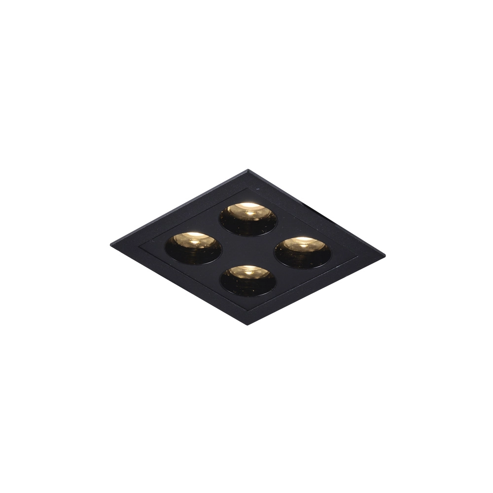 Spot De Embutir Nordecor Powerus Led 8w Bivolt Preto 3000k Luz Amarela