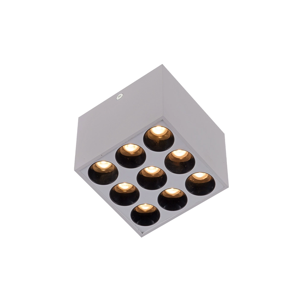 Spot De Sobrepor Nordecor Powerus Led 18w Bivolt Branco 3000k Luz Amarela