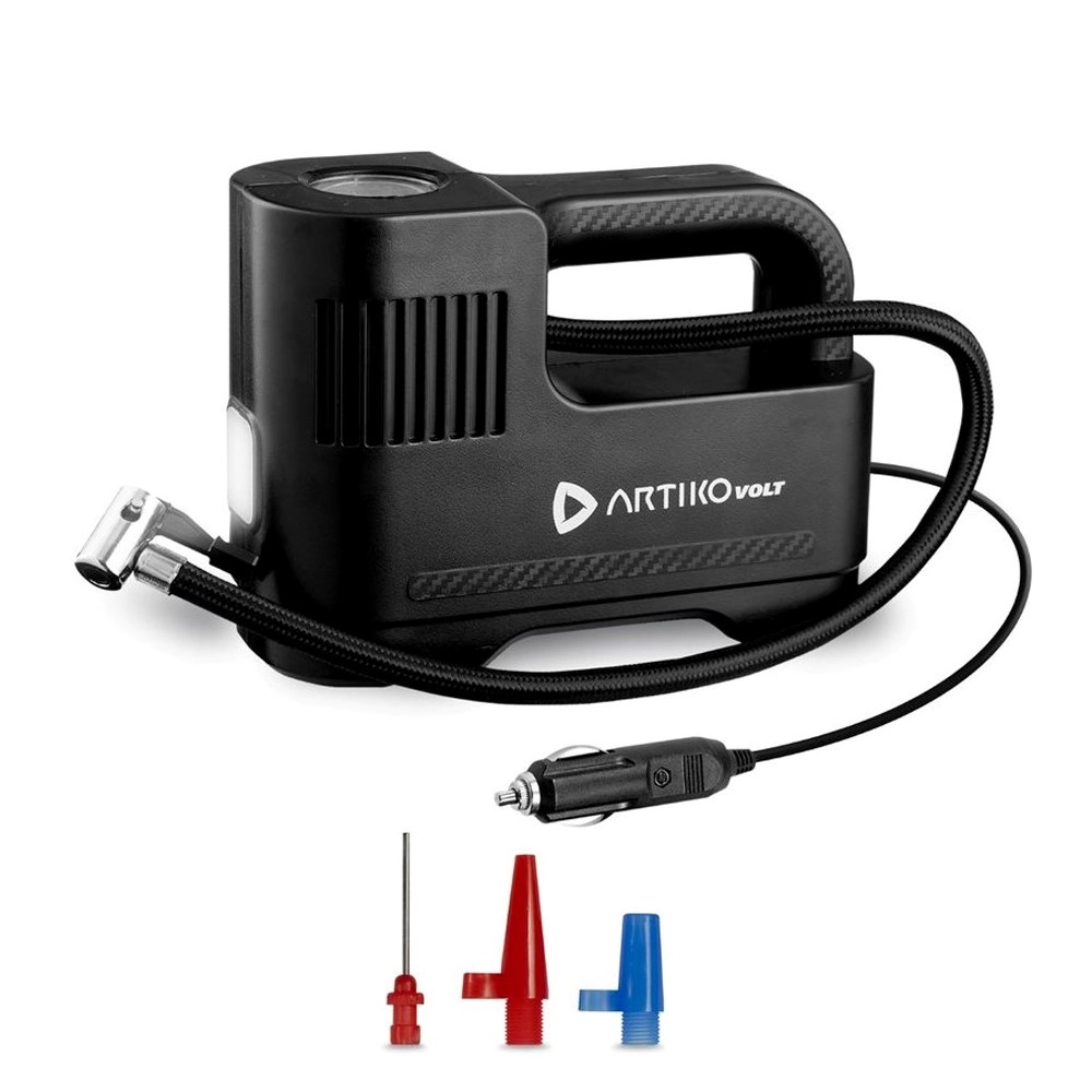 Compressor De Ar Automotivo Elétrico Portátil Carro Artiko Volt Lanterna 120w Potência