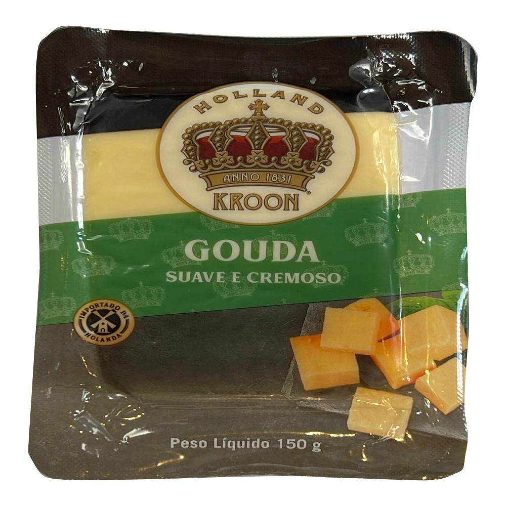 Queijo Gouda Holandes Kroon Fatiado 150g