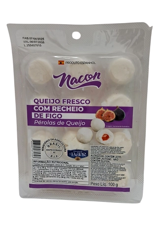 Queijo Fresco Nacon Rech Figo 100g