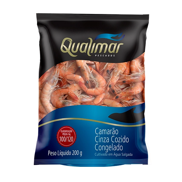 Camarao Cinza Qualimar 200g Inteiro Coz.100/120
