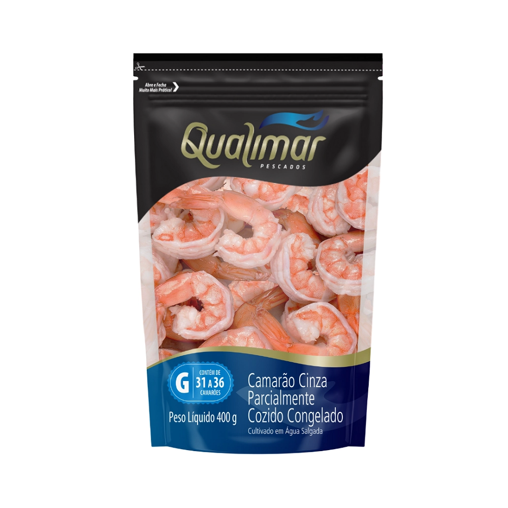 Camarao Cinza Qualimar 400g Desc.evisc.36/40