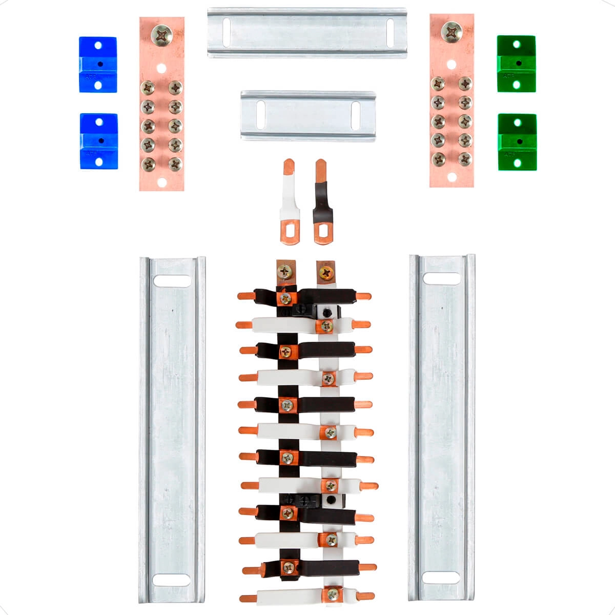Kit Barramento Bifásico Padrão Cemar 100a Para 24 Circuitos Com Termo Retrátil