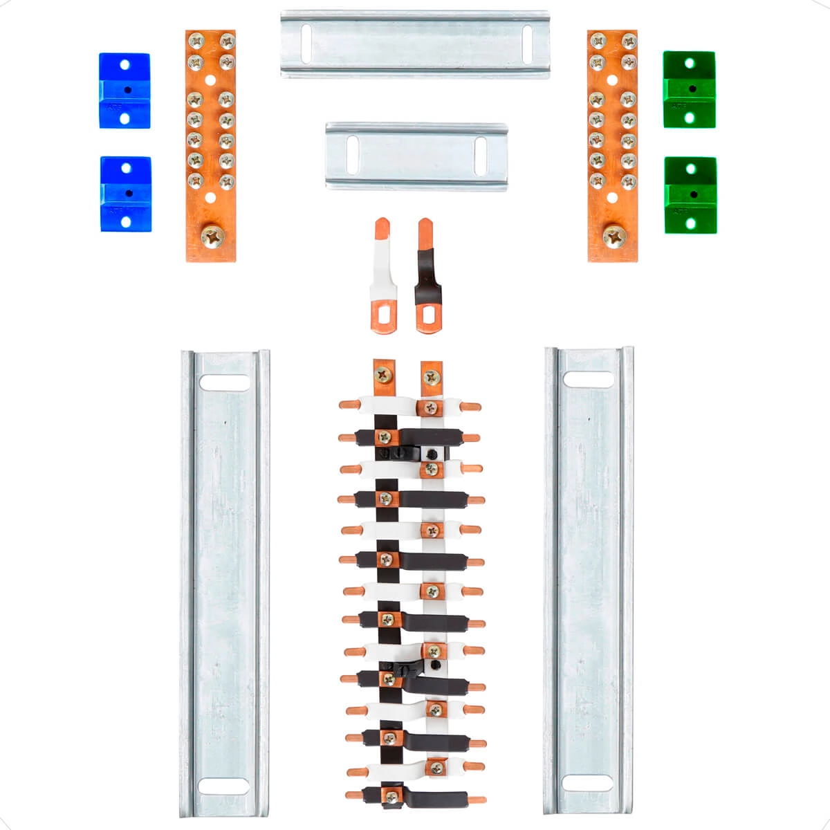 Kit Barramento Bifásico Padrão Cemar 100a Para 28 Circuitos Com Termo Retrátil