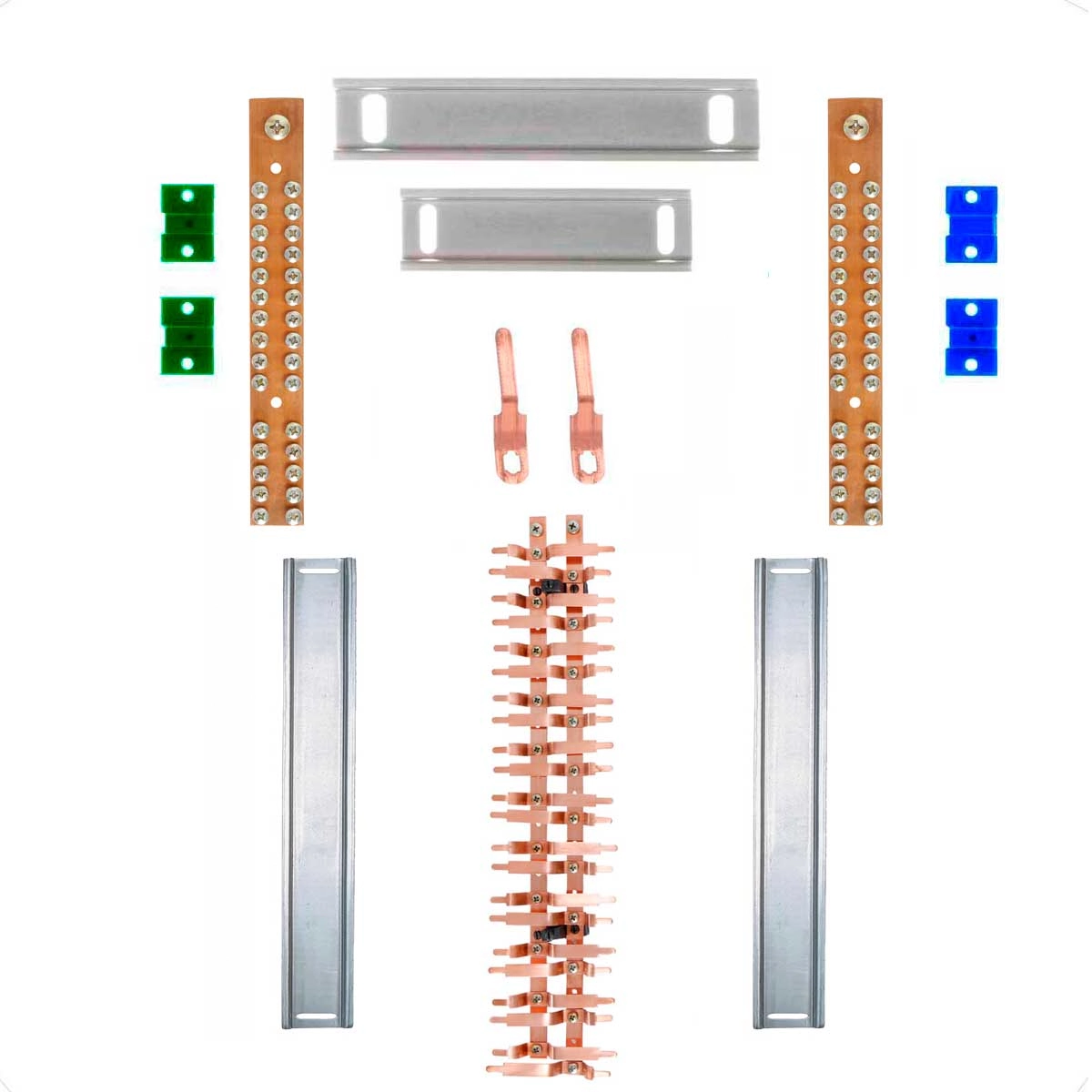 Kit Barramento Bifásico Padrão Cemar 100a Para 44 Circuitos