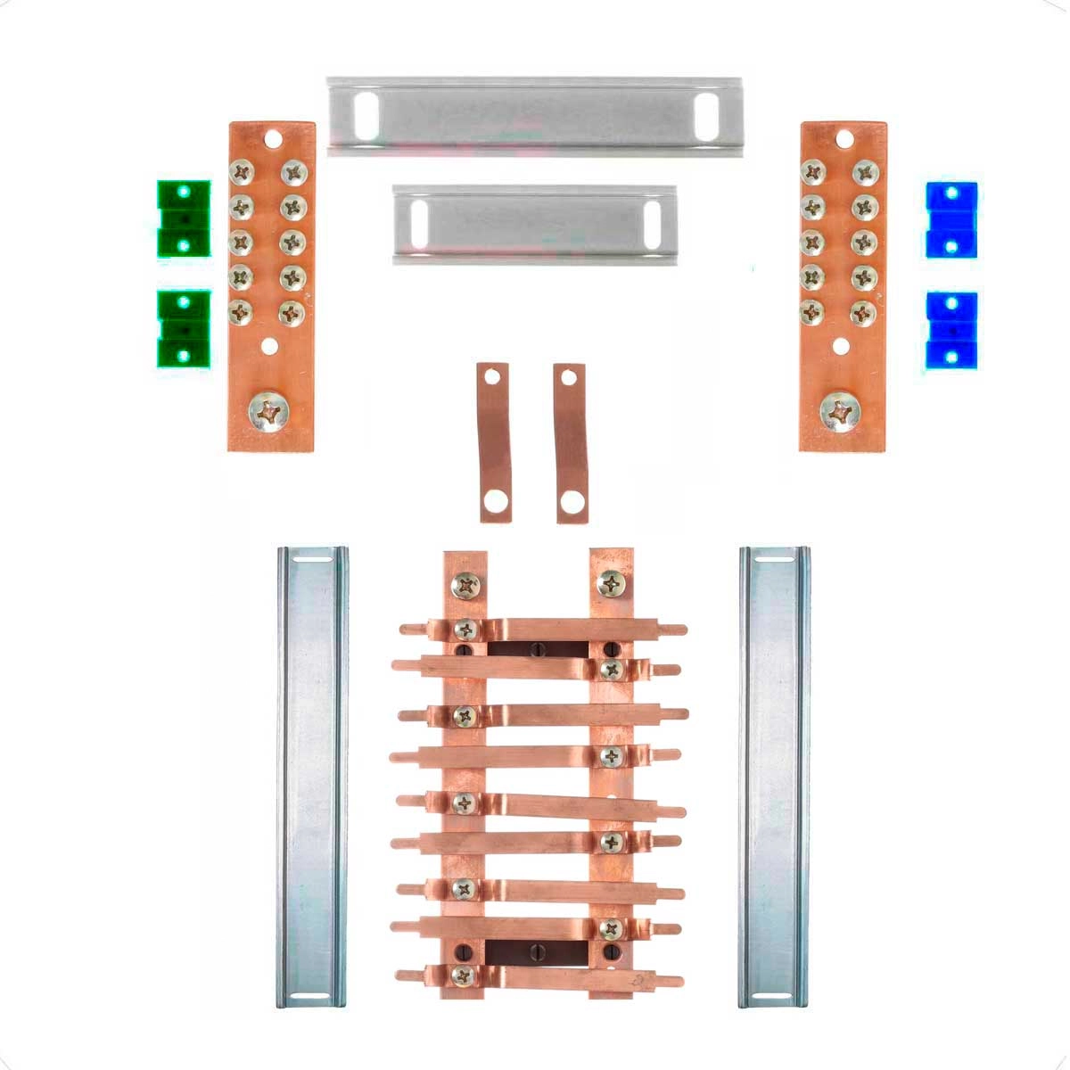 Kit Barramento Bifásico 225a Para 18 Circuitos