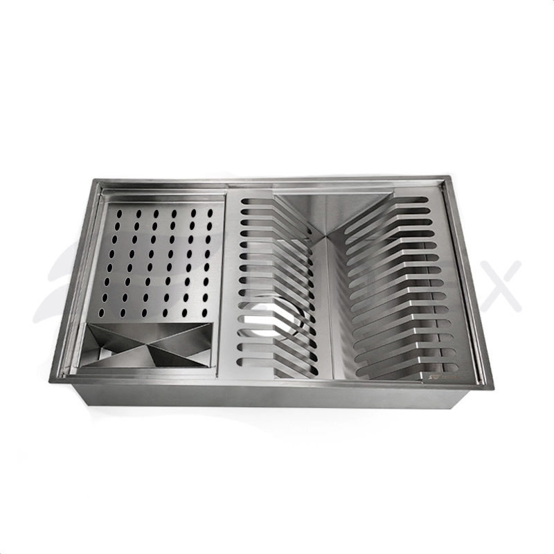 Canal Organizador Cozinha Aço Inox 304 C/ 3 Módulos 50x40 - Tubrax