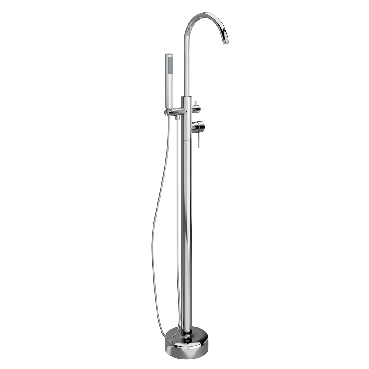 Torneira Misturador Monocomando De Piso Para Banheira Tab0028-c