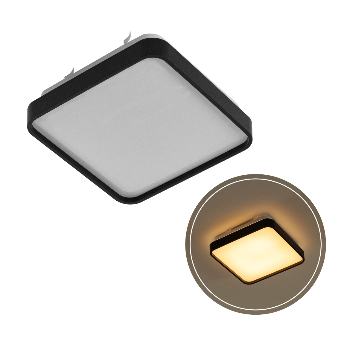 Plafon Acrílico Black 12w 3000k Bivolt
