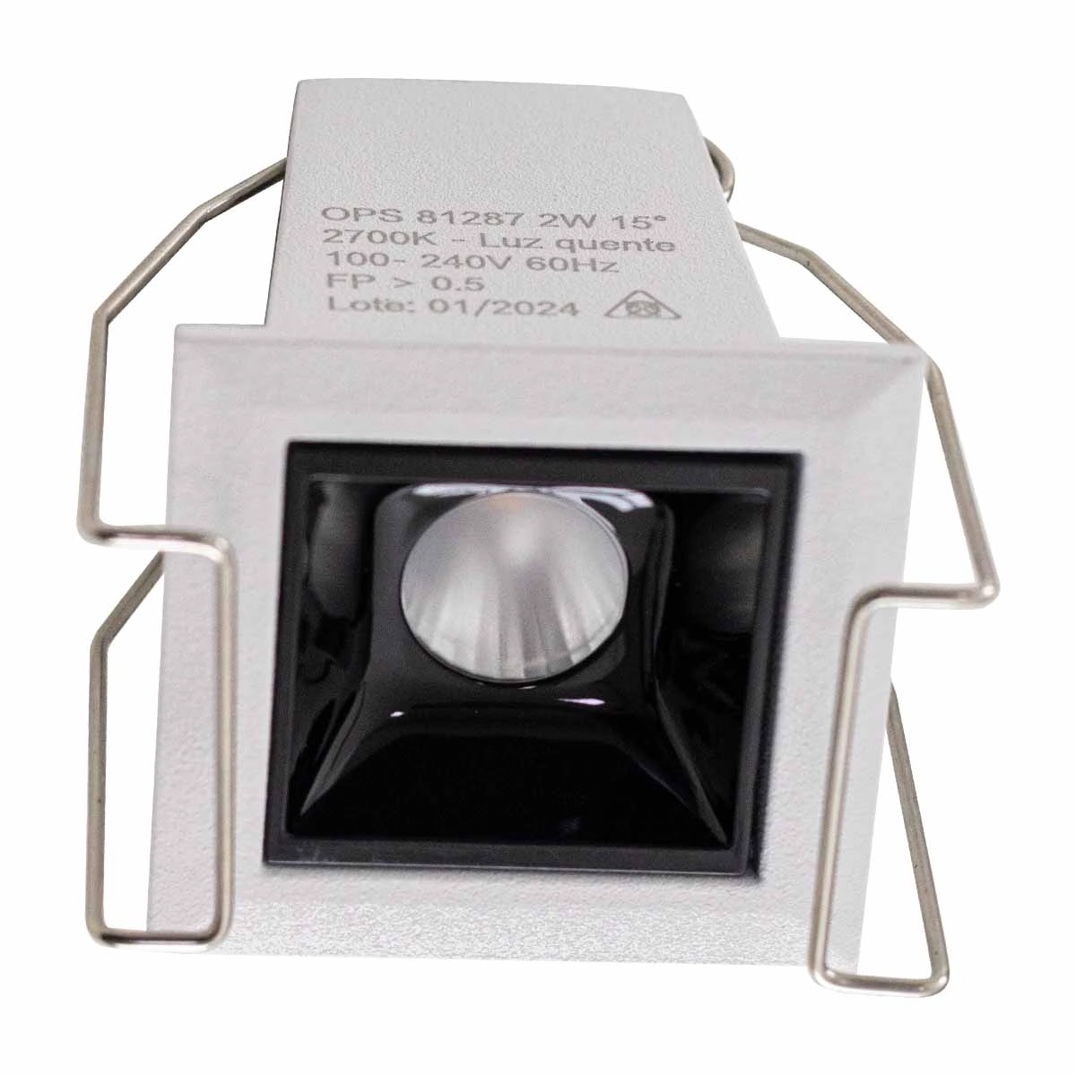 Spot Soul Embutir 1 Foco 2w 2700k Branco E Preto 81287 Opus St3050