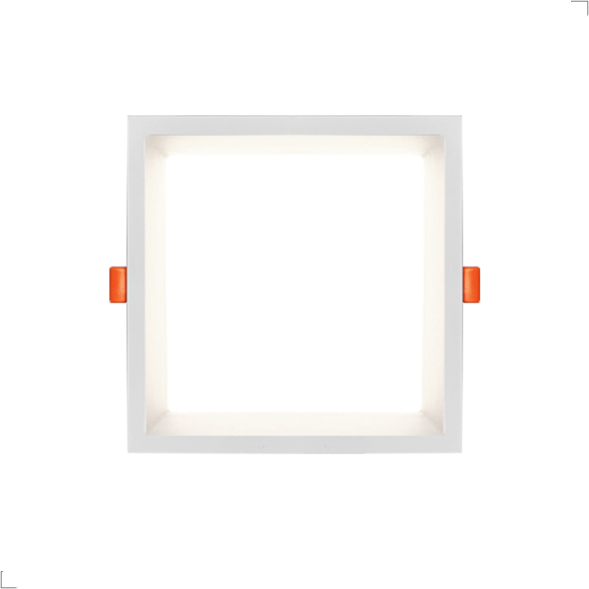 Painel Recuado De Embutir 12w 17,6x17,6 Quadrado Bivolt Branco 4000K