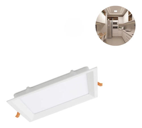 Painel Plafon Embutir Quadrado Led 18w Bivolt Bco / Pto Opus - Branco - Bco Neutro 4000k - 110v/220v