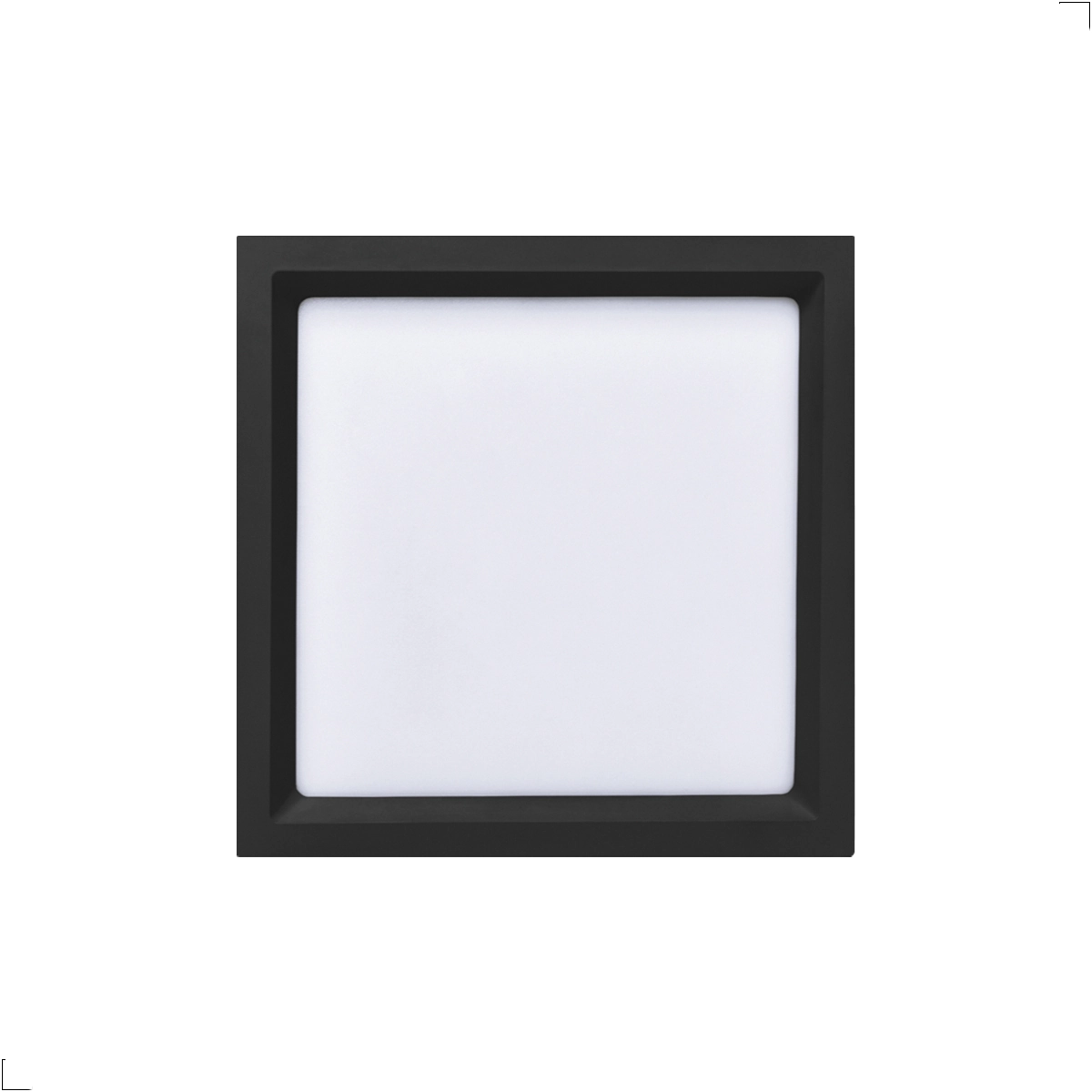 Painel Plafon Embutir Quadrado Led 18w Bivolt Bco / Pto Opus - Preto - Bco Quente 3000k - 110v/220v