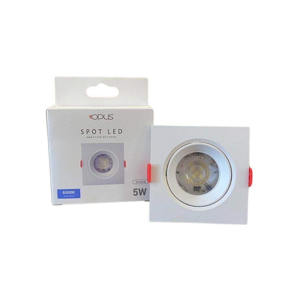 Spot Embutir 5w Quadrado Recuado 6500k - Opus