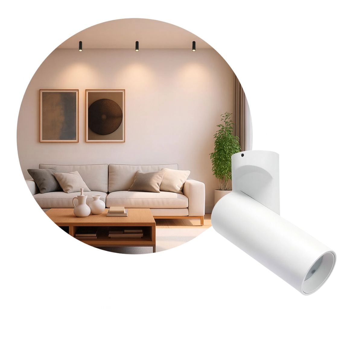 Spot Led De Sobrepor Rubik 10w 3000k Branco Orientável Irc97 Opus St3260