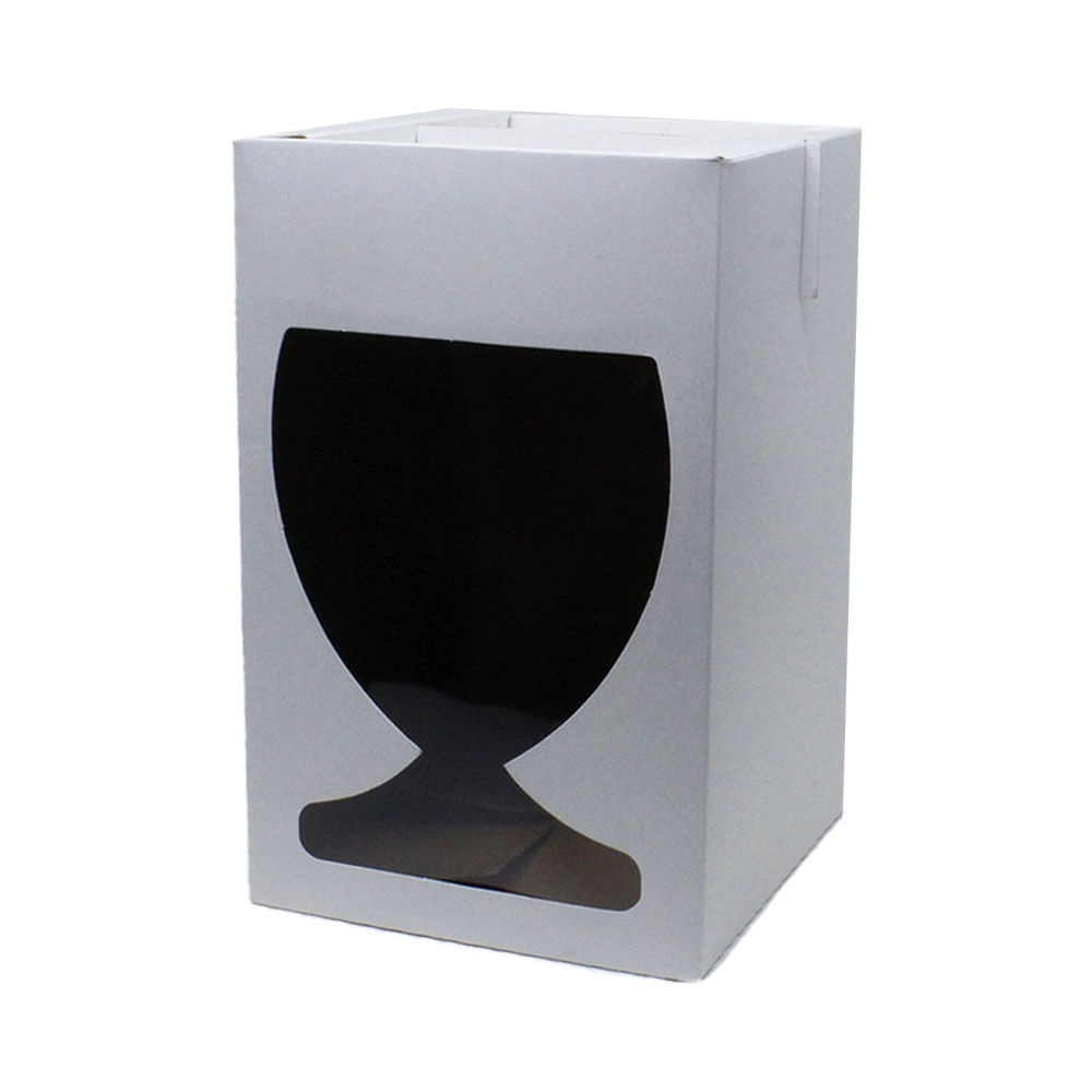 Cx Taca Gourmet C/ Visor Liso Branco Patchii