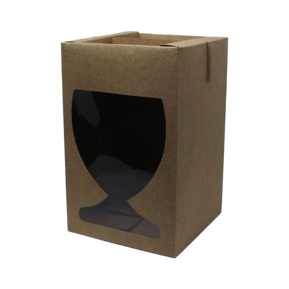 Caixa Taca Gourmet C/ Visor Liso Kraft Patchii