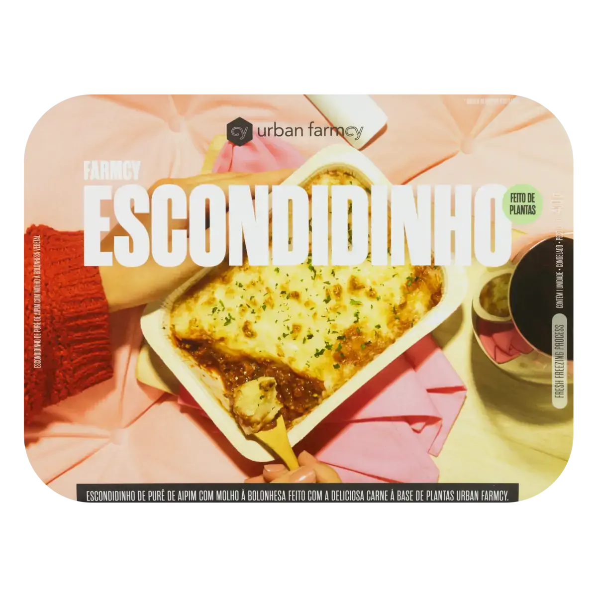 Escondidinho Ao Molho Bolonhesa Vegetal Urban Farmcy Bandeja 430g
