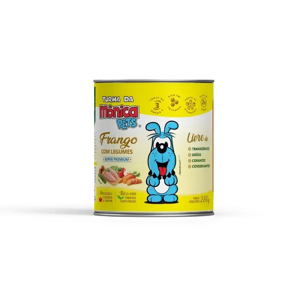 Lata Turma Da Monica Pets Frango Com Legumes 280g