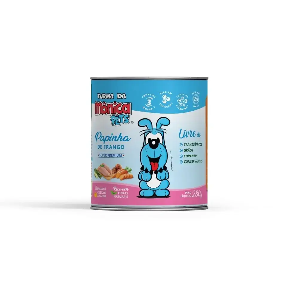 Lata Turma Da Monica Pets Papinha De Frango 280g