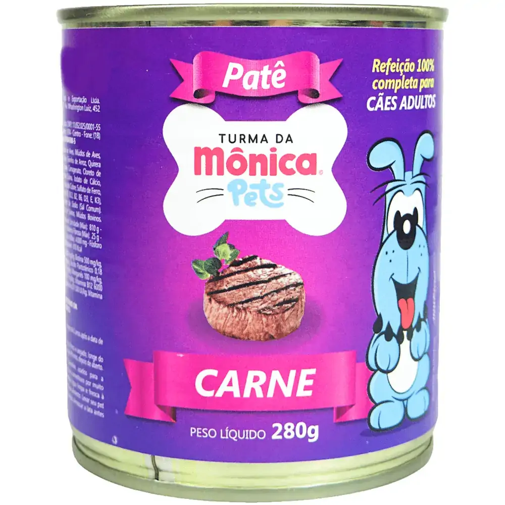 Patê Para Cães Sabor Carne Turma Da Mônica 280g