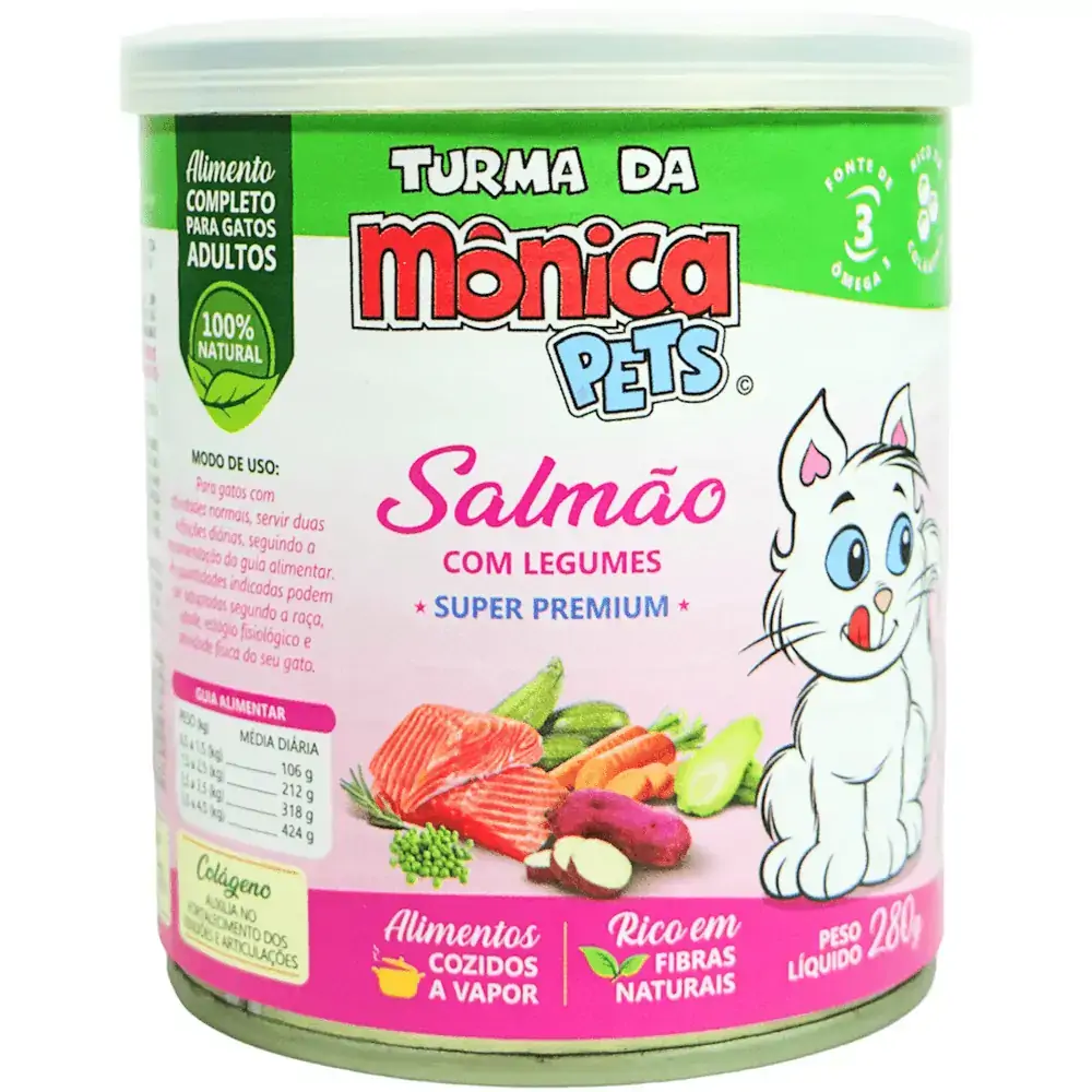 Turma Da Monica Gato Lata Salmao 280gr