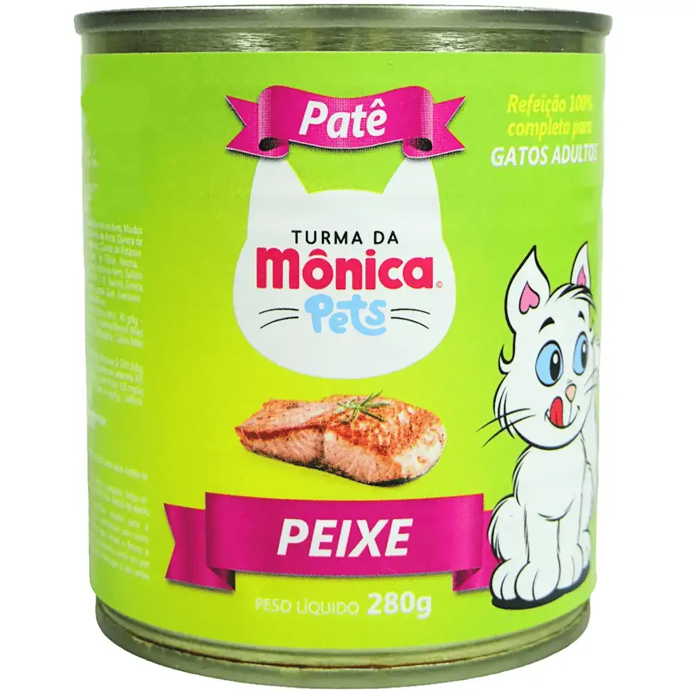 Patê Para Pets Gatos Sabor Peixe Turma Da Mônica 280g