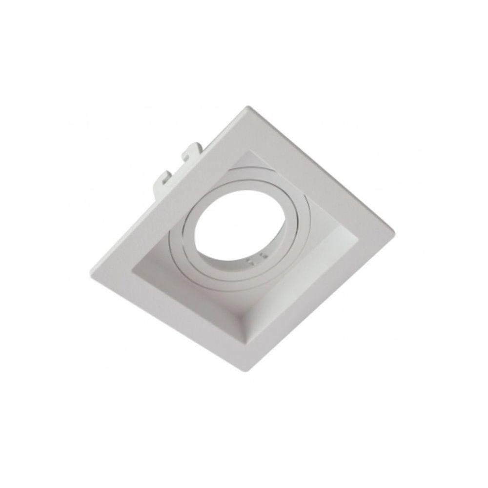 Spot De Embutir Ar111 Quadrado Orientável Bco Face Recuada