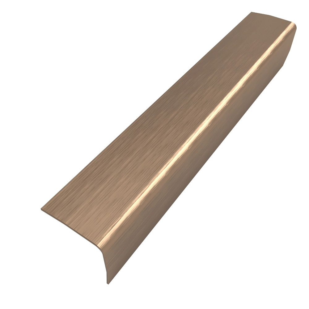 Perfil Cantoneira De Aço Inox 304 - Escovado, Bronze  - 15 X 15 X 2000 Mm