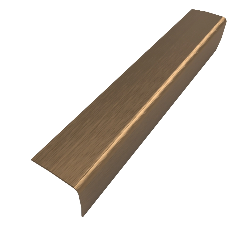 Perfil Cantoneira De Aço Inox 304, Marrom Escovado - 20 X 20 X 2000 Mm