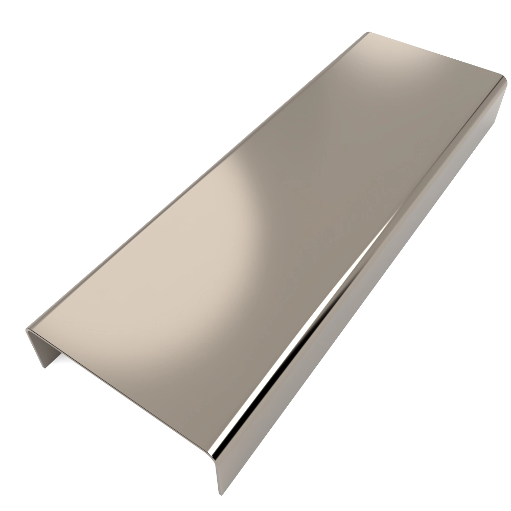 Perfil Listelo "U", Aço Inox 304, Brilho A9mm L30mm C2,98m