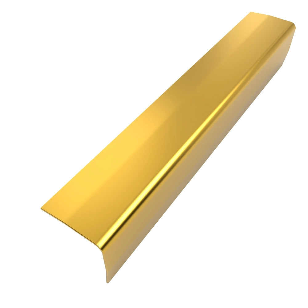 Perfil Cantoneira De Aço Inox 304 - Brilho, Dourado - 20x20x2000mm