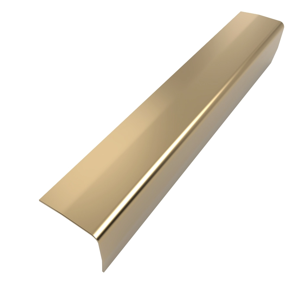 Perfil Cantoneira, Aço Inox 304 - Bronze Brilho - 20 X 20 X 2000 Mm