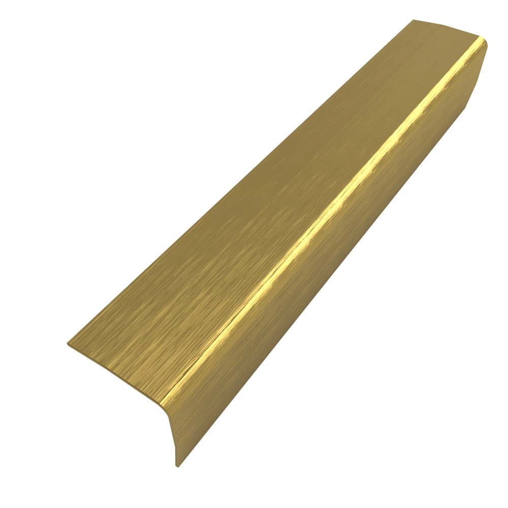 Perfil Cantoneira De Aço Inox 304 - Escovado, Dourado - 20 X 20 X 2000 Mm