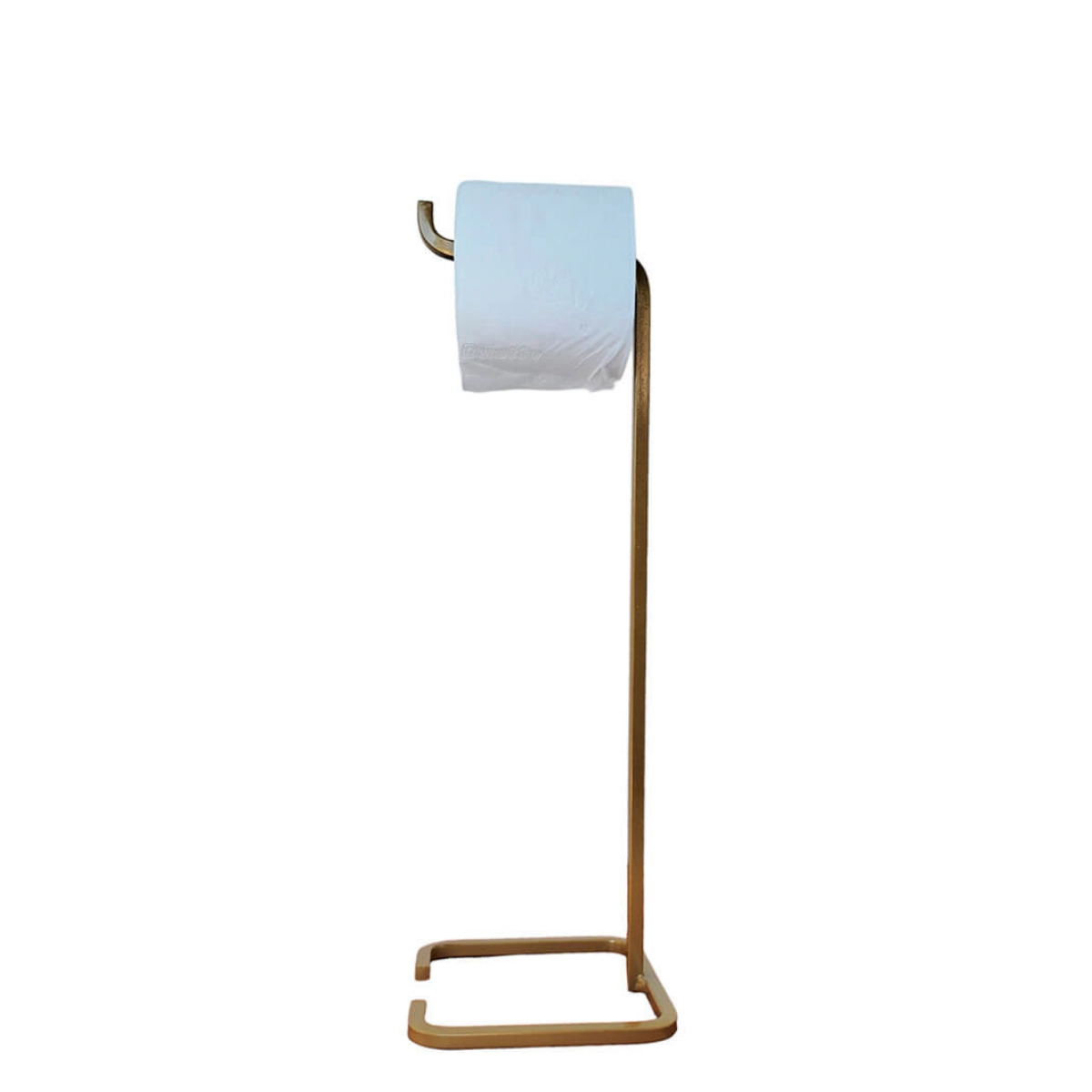 Suporte Porta Papel Higiênico De Chão Para Banheiro Com Base Dourada Em Metal - Édecasamóveis